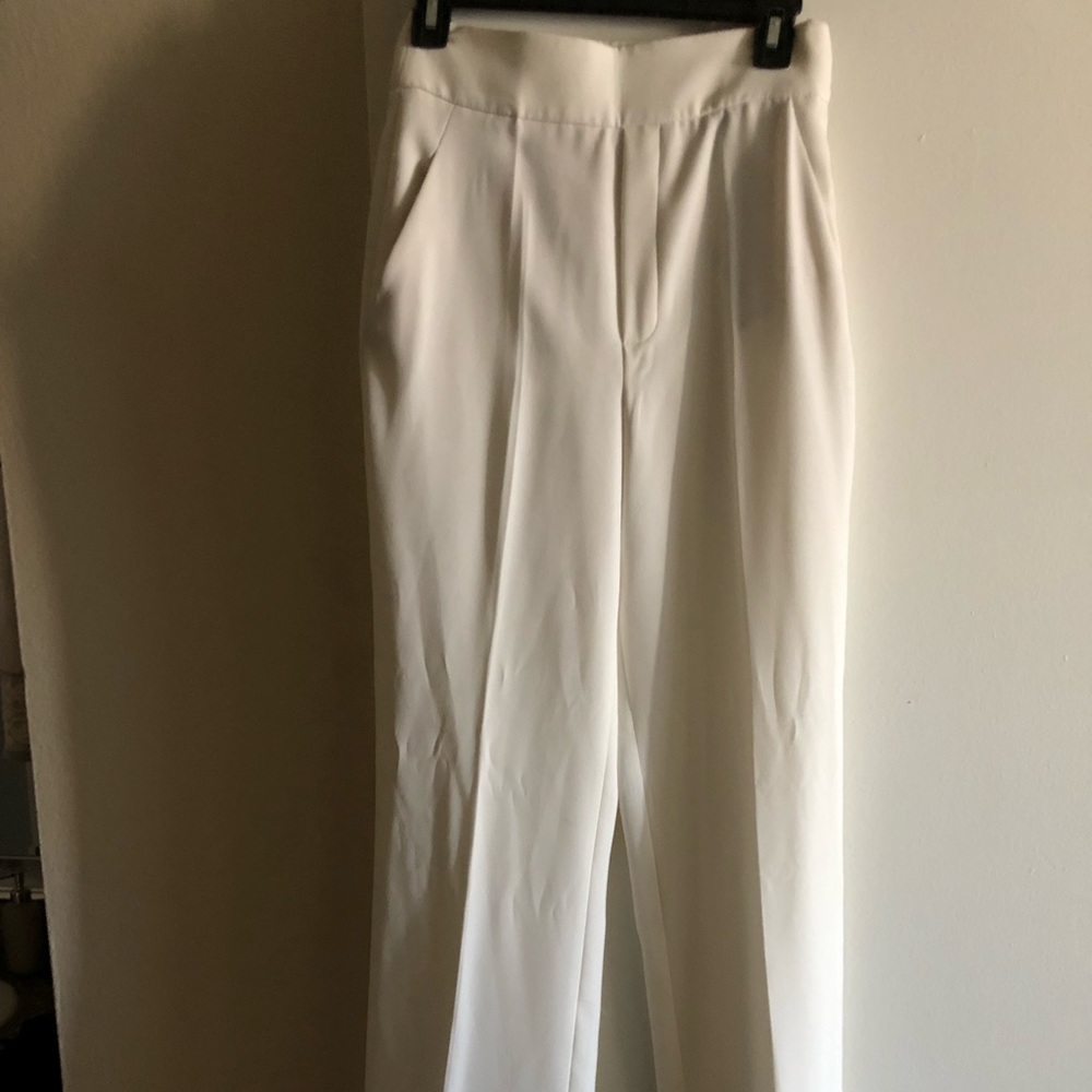 Zara White Wide-Leg Pants